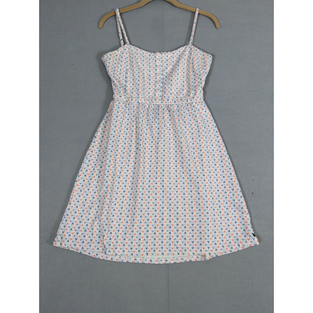 O'Neill Women Blue Orange Geometric Triangle Print Cutout Back‎ Mini Dress
